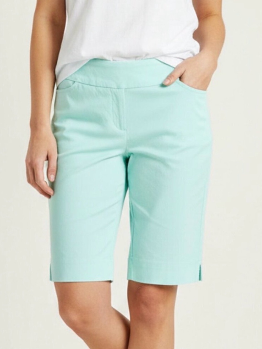 Zac & Rachel Mint Green Pull-On Bermuda Shorts - Size 10